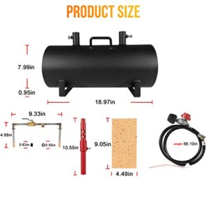 Open Structure Portable Propane Forge Double Burner, High Capacity Portable Propane Forge for Knife and Tool Making Equipment