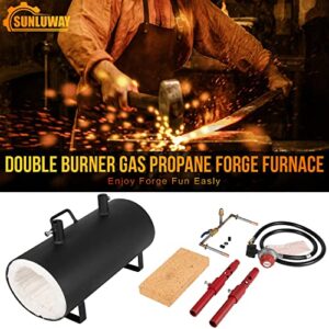 Open Structure Portable Propane Forge Double Burner, High Capacity Portable Propane Forge for Knife and Tool Making Equipment