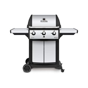 broil king 946854 signet 320 propane gas grill, stainless steel & black