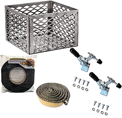 Total Control Offset Smoker Mod Kit for Oklahoma Joe's, and Most Other Offset Smokers Includes Gaskets, Lid Latches and Charcoal Basket (for Oklahoma Joe's Highland)