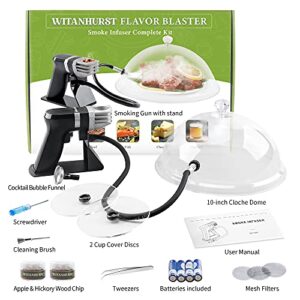 WITANHURST Cocktail Smoker Complete Kit + 4 Pcs Smoke Infuser Wood Chips