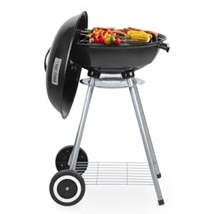 ainfox portable charcoal grill for outdoor 18.5 inch bbq grill, kettle charcoal grill with plated chrome grates, for outdoor cooking, patio, backyard, outdoor cooking, picnic