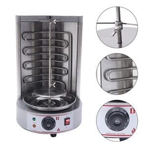 110v Stainless Steel Electric Vertical Grill Machine,Electric Doner Kebab Machine Mini Gyro Machine Vertical Broiler Meat Capacity for Chicken Roast,Tacos,Roast,Beef