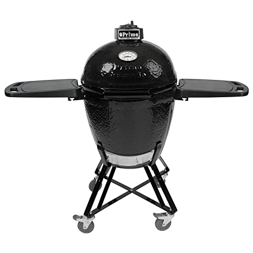 Primo Grills and Smokers 773 All-in-One Kamado Round Grill with Cradle Shelves, Ash Tool and Lift