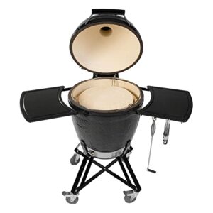 Primo Grills and Smokers 773 All-in-One Kamado Round Grill with Cradle Shelves, Ash Tool and Lift