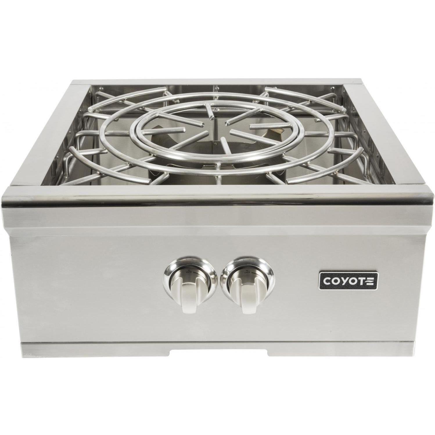 Coyote 24 Inch Built-in Power Burner, Natural Gas- C1PBNG