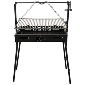 portable charcoal grill, steel rods style