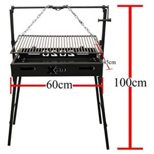 Portable Charcoal Grill, Steel Rods Style