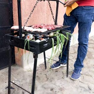 Portable Charcoal Grill, Steel Rods Style