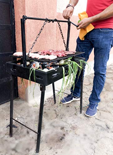 Portable Charcoal Grill, Steel Rods Style