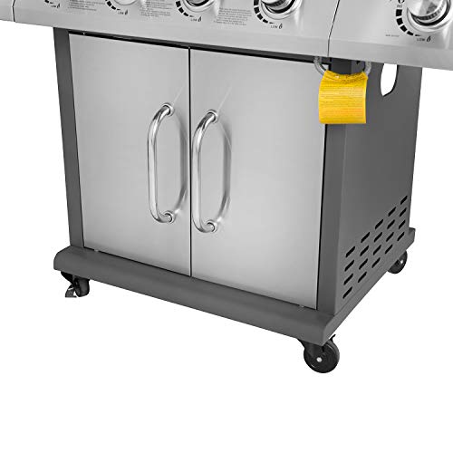 Royal Gourmet GG4302S 4 Propane Gas Grill with Side Burner, 57,000BTU, Stainless Steel