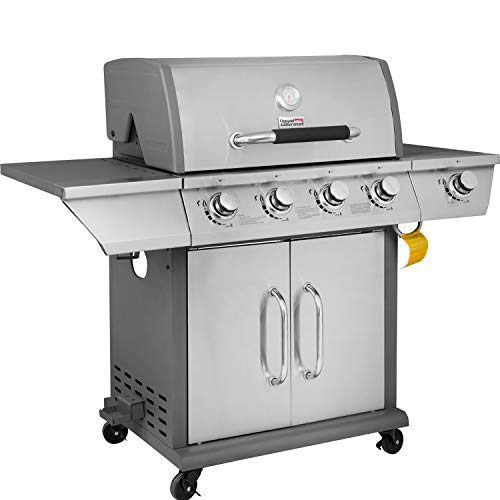 Royal Gourmet GG4302S 4 Propane Gas Grill with Side Burner, 57,000BTU, Stainless Steel