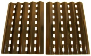music city metals 90242 porcelain steel heat plate replacement for select brinkmann and charmglow gas grill models, set of 2