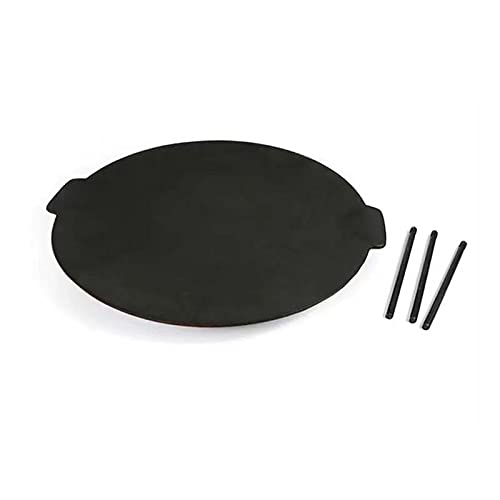 SLATIOM Outdoor Camping Grill Cast Iron Grill Pan with Three Removable Legs Barbecue Utensils