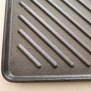 SLATIOM Cast Iron Double-Sided Grill, Uncoated Grill Pan, Cast Iron Grill, Grill Pan, Barbecue Utensils