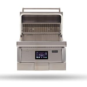 coyote 28 inch built in pellet grill, stainless steel, intuitive digital touch control - c1p28