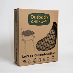 Outback Grills Explorer 300 Portable & Adjustable Wood and Charcoal Fire Pit/Grill