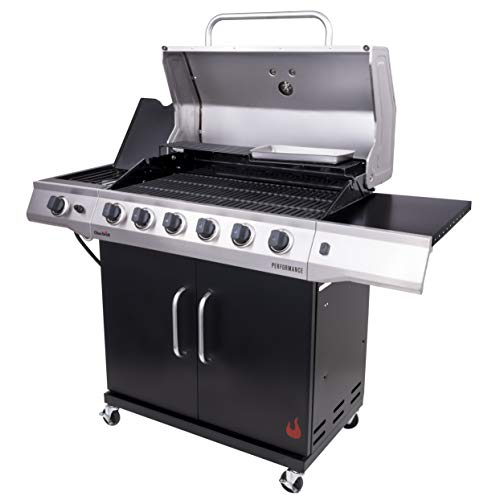 Char-Broil 463229021 Performance 6-Burner Cabinet-Style Liquid Propane Gas Grill, Stainless/Black