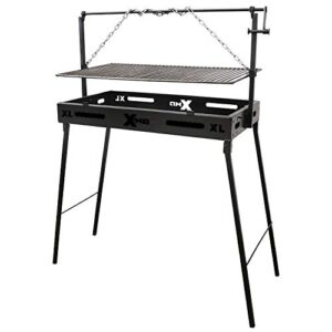 portable charcoal grill, xl version, steel rods style