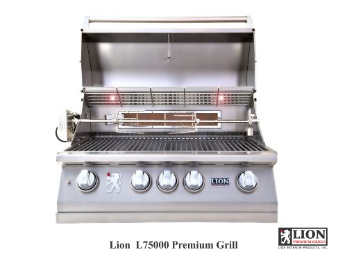 Lion Premium Grills 32-Inch Natural Gas Grill L75000 and Door and Drawer Combo with Towel Rack with 5 in 1 BBQ Tool Set Package Deal