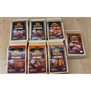 lumber jack bbq 7 varieties bbq pellet pack - 1 pound bags - 100 percent (apple, cherry, pecan, hickory, maple-hickory-cherry, mesquite and maple) - 2day shipping