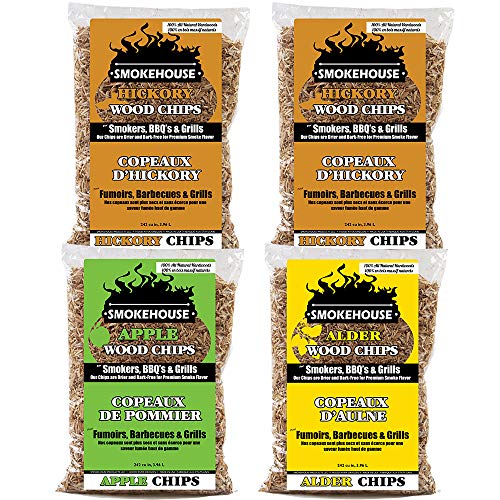 Smokehouse Products Wood Chips 4 Pack Assortment, Brown, One Size (9794-000-0000)