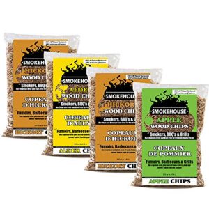 Smokehouse Products Wood Chips 4 Pack Assortment, Brown, One Size (9794-000-0000)