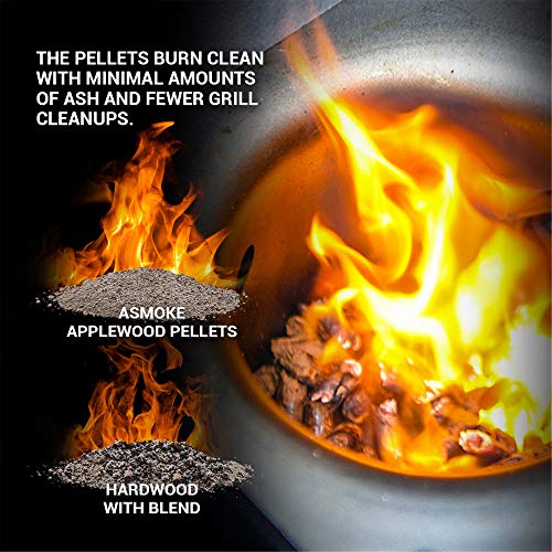 ASMOKE Wood Pellets for Smoker Grill, 100% Pure Food-Grade Apple Hardwood Pellets Straight from The Orchard, Perfect for Pellet Smokers, Outdoor Grill | Mild Sweet, Smoky Wood-Fired Flavor, 20 lbs.