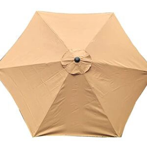 BELLRINO DECOR Replacement MEDIUM COFFEE/TAUPE STRONG & THICK Umbrella Canopy for 9ft 6 Ribs MEDIUM COFFEE/TAUPE (Canopy Only) (MEDIUM COFFEE 96)