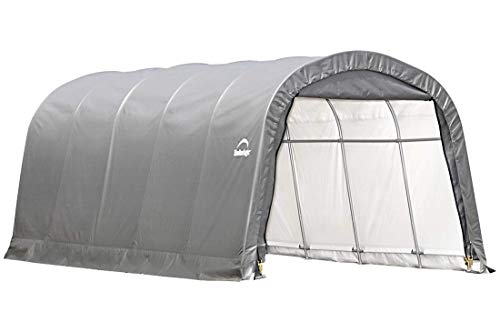 ShelterLogic Replacement Cover Only No Frame-12x20x8 Round Garage in a Box 90541 for Model 62780 (7.5oz Gray)