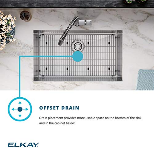 Elkay Crosstown ECTSRA33229TBG1 Equal Double Bowl Dual Mount Stainless Steel Kitchen Sink Kit with Aqua Divide