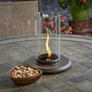 Outdoor Greatroom Company Tabletop Outdoor Lantern - Intrigue Table Top Outdoor Lantern for Patio Decorations - Table Top Firepit Electric - Outdoor Table Decor