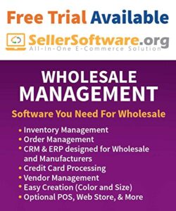 sellersoftware: wholesale fashion and apparel management software solution includes order, inventory and crm - monthly term