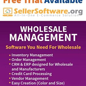 SellerSoftware: Wholesale Fashion and Apparel Management Software Solution includes Order, Inventory and CRM - Monthly Term