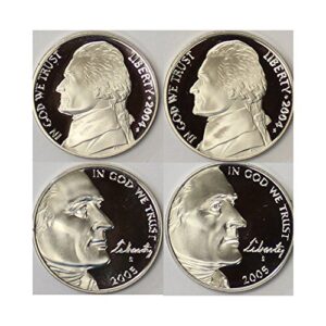 2004-2005 S Proof Westward Journey Nickel Run 4 Coins
