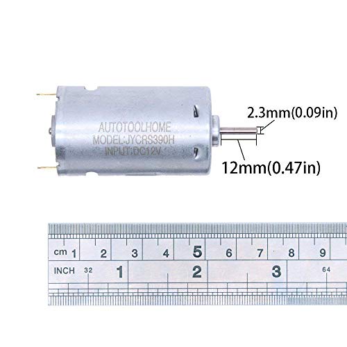 AUTOTOOLHOME Mini DC 12V Electric Hand Drill Motor PCB & Twist Drills Set 1/88-1/6 inch JT0 Chuck Jewelry Craft Drill Kit