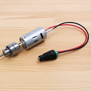 AUTOTOOLHOME Mini DC 12V Electric Hand Drill Motor PCB & Twist Drills Set 1/88-1/6 inch JT0 Chuck Jewelry Craft Drill Kit