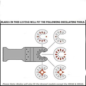 SKEMIX 24-Piece Metal/Wood Oscillating Multitool Quick Release Saw Blades Fits Porter Cable Dewalt Stanley Fein