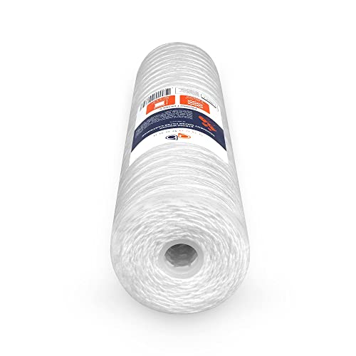 Aquaboon 5 Micron 20" x 4.5" String Wound Sediment Water Filter Cartridge | Whole House Sediment Filtration | Compatible with PC40-20, WP1BB20P, 355222-45, WPP-45200-01, WPP-45200-01, 84650, 6-Pack