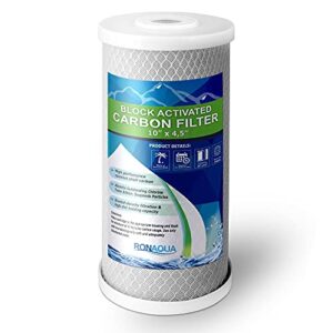 Big CTO Carbon Block Water Filters 4.5" x 10" Whole House Cartridges * WELL-MATCHED with CBC Series, WFHDC8001, EP and EPM Series (4 Pack)
