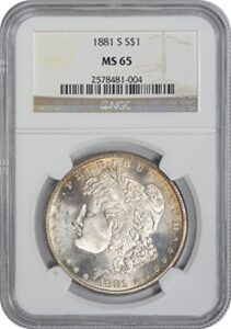 1881-s morgan silver dollar ms65 ngc
