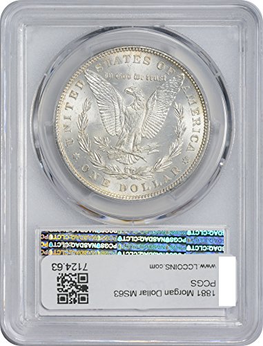 1881-P Morgan Silver Dollar, MS63, PCGS