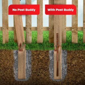 Post Buddy Pack of 8 Easy Fence Post Repair to fix 4 Broken Wood Posts, Fast and Easy to Install, Effective, Long-Lasting