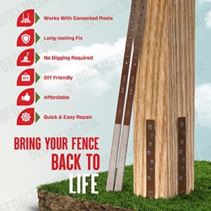 Post Buddy Pack of 8 Easy Fence Post Repair to fix 4 Broken Wood Posts, Fast and Easy to Install, Effective, Long-Lasting