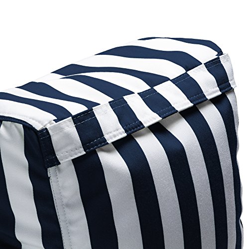 Jaxx Juniper Outdoor Bean Bag Patio Chair, Navy Stripes