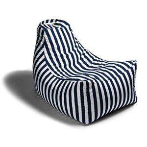 Jaxx Juniper Outdoor Bean Bag Patio Chair, Navy Stripes