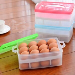 plastic portable two layer egg storage box dual layer egg crisper container