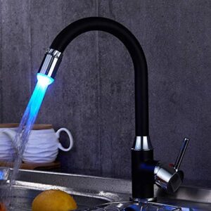 3 Color LED Light ChangingTemperature Sensor, Shower Stream Water Faucet Tap, for Kitchen Bathroom (23.5mm/0.925in)