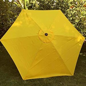 BELLRINO DECOR Replacement Yellow Strong & Thick Umbrella Canopy for 9ft 6 Ribs Yellow (Canopy Only)