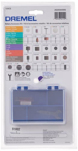 Dremel 730CS 13-Piece Maker Rotary Tool Accessory Kit- Includes Carving Bits, Drill Bits, Sanding Drums and Discs, Grinding Stones, Buffing Wheels, Cutting Discs, and a Storage Case